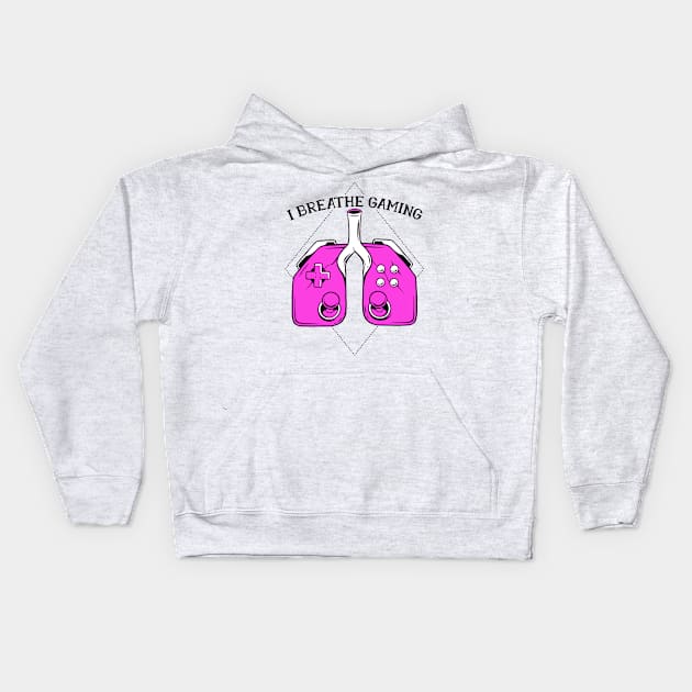 I Breath Gaming Kids Hoodie by aaallsmiles